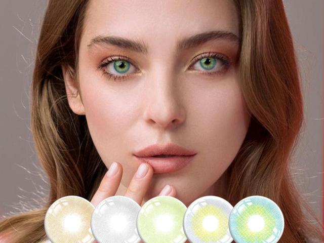14.2mm Aurora Watery Translucent Colored Contact Lenses | Single & Dual Tone Daily Makeup Non-Corrective Eye Lenses