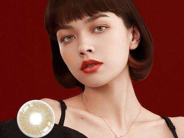 14.0mm Mulberry Single Tone Myopia Colored Contact Lenses | ISO 13485 CE Certified Fine Mesh Dot Natural Iris Cosmetic Contacts