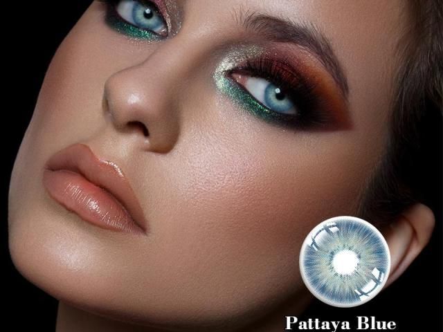 Radial Ray Texture Pattaya Colored Contact Lenses 14.2mm | 0.00 Flat Power Multitone Translucent Iris Enhancement Lenses
