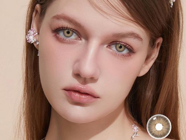 Pattaya 3-Tone 14.2mm Prescription Colored Contact Lenses | ISO 13485 CE Certified Soft Smoky Rim Dolly Eye Cosmetic Contacts
