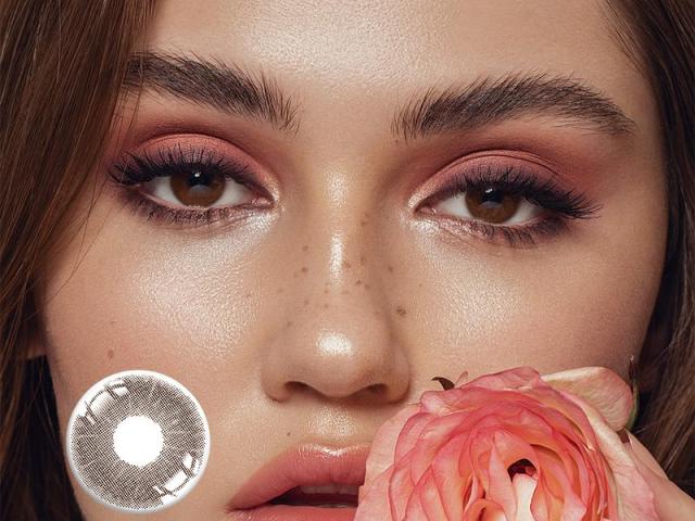 Single-Tone Summer Chestnut Brown Zero Power Cosmetic Lenses | Solid Warm Chestnut Daily Natural Everyday Beauty Contacts