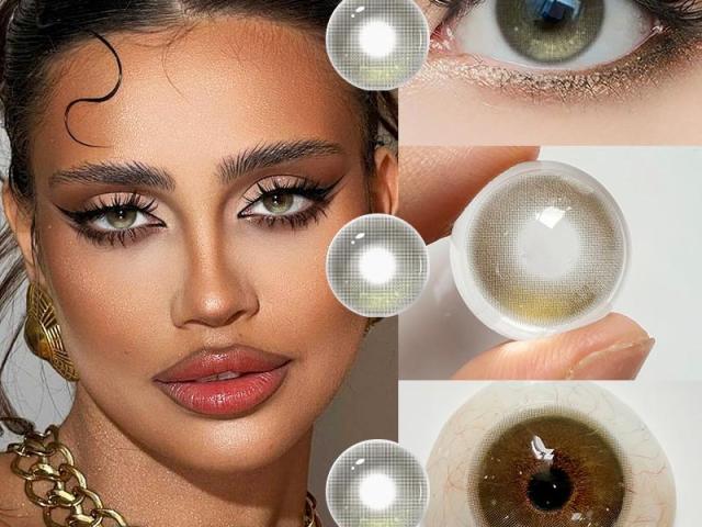 LumiShard 3-Tone 14.5mm Highlight Myopia Colored Contact Lenses | ISO 13485 CE Certified Mesh Fragment Iris Glow Cosmetic Contacts