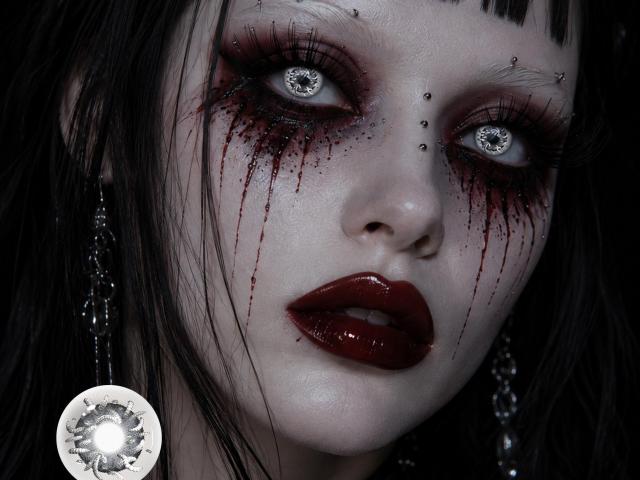 Full Coverage Vermis 0.00 Power Big Eye Cosmetic Contacts | Green/Grey/Red 14.5mm Non‑Myopia Halloween & Photography Colored Lenses