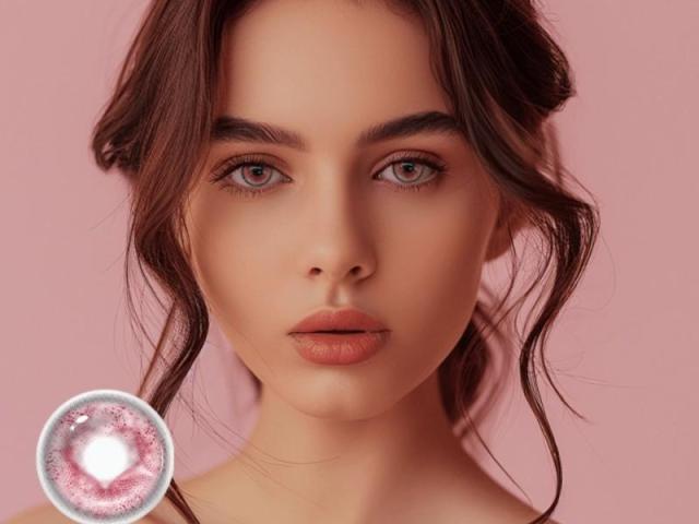 Mina Pink & Red 5-Tone 14.5mm Fantasy Colored Contact Lenses | ISO 13485 CE Certified Storybook Cosmetic Lenses